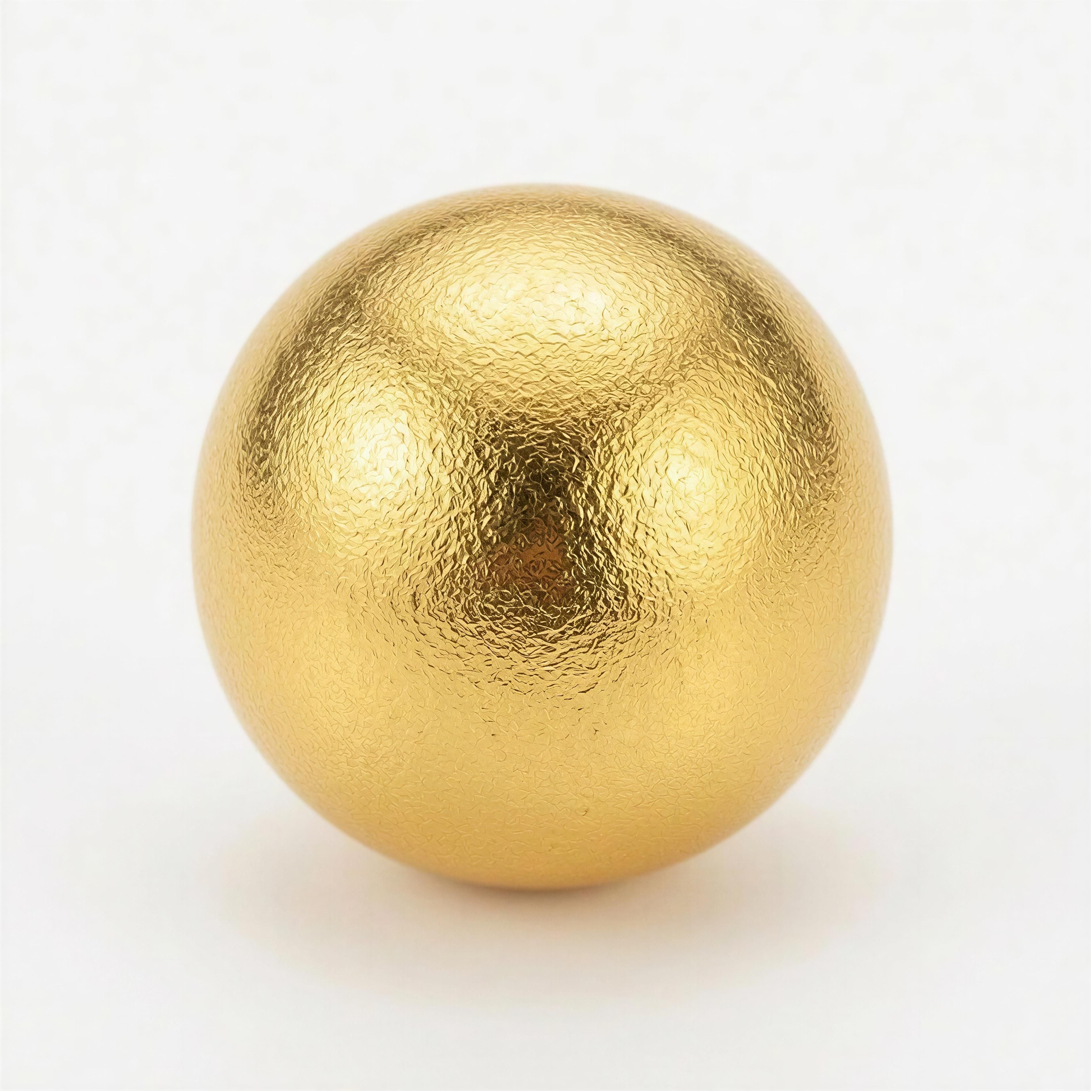 Close-up of a textured gold bead with a matte finish, part of the XX ÉLÉGANCE - Noir Fortuna collection, reflecting luxury and refined handcrafted artistry.